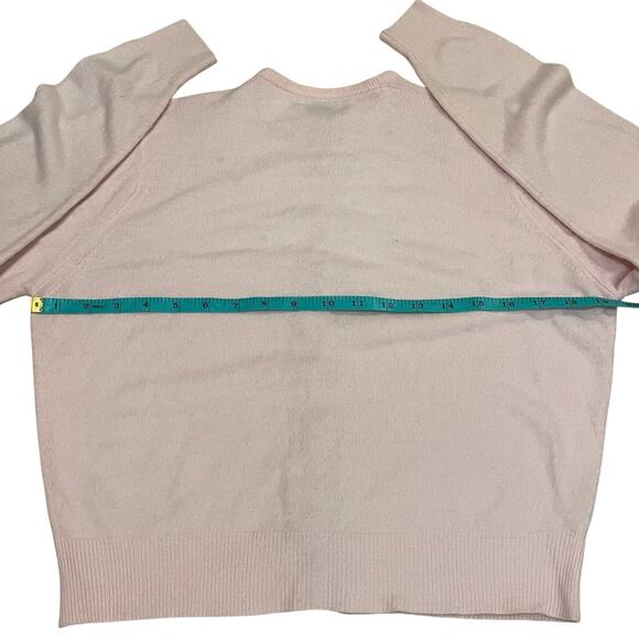 Rare 50's Pandora Orlon Pink Cardigan Sweater | Beads Floral Rhinestones Vintage - Picture 7 of 11